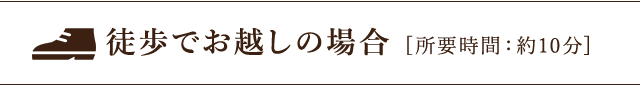 徒歩でお越しの場合