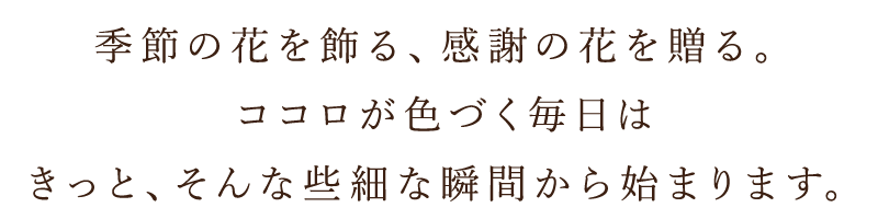 ココロが色づく毎日は